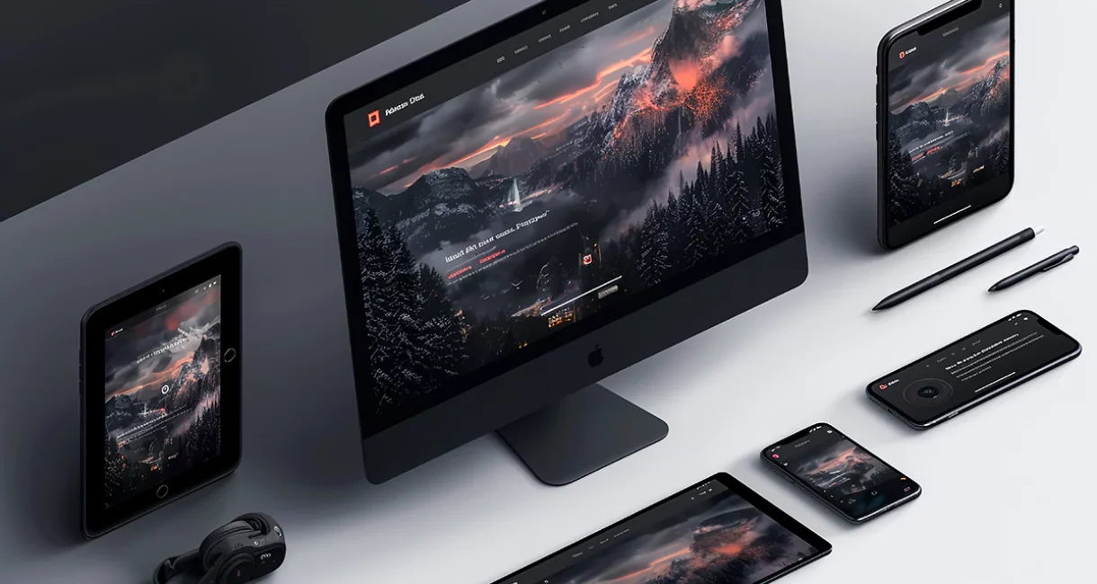 screen-with-picture-mountain-scene-it